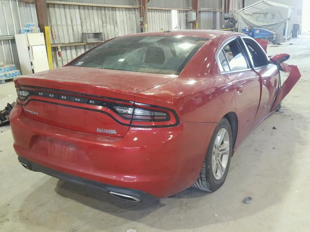 2C3CDXBG4FH751454 - 2015 DODGE CHARGER SE RED photo 4