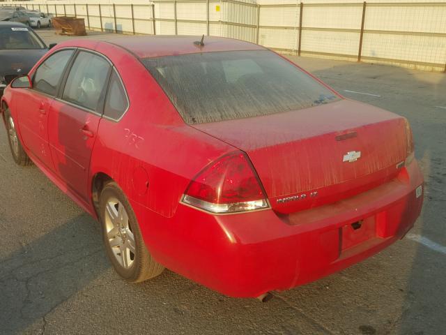 2G1WG5E35D1155605 - 2013 CHEVROLET IMPALA LT RED photo 3