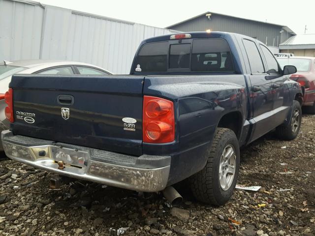 1D7HE48N25S189165 - 2005 DODGE DAKOTA QUA BLUE photo 4