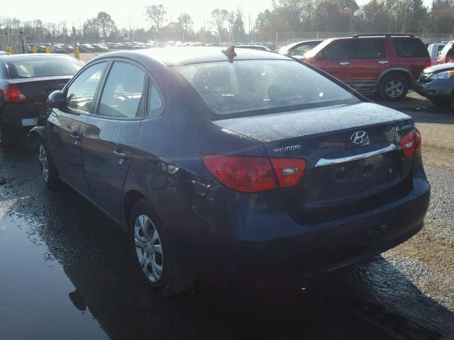 KMHDU4AD6AU112273 - 2010 HYUNDAI ELANTRA BL BLUE photo 3