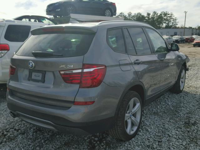 5UXWX9C59H0T07470 - 2017 BMW X3 XDRIVE2 GRAY photo 4