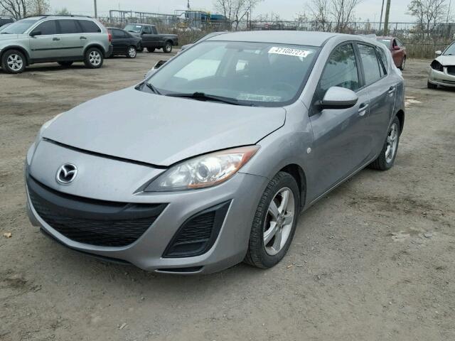 JM1BL1HF7A1275343 - 2010 MAZDA 3 I GRAY photo 2