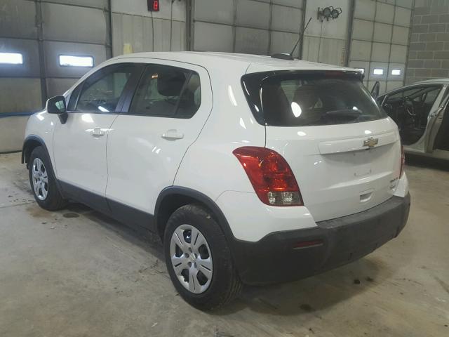 KL7CJKSB8FB071980 - 2015 CHEVROLET TRAX LS WHITE photo 3