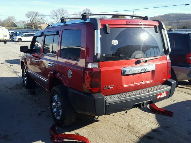 1J8HG58NX6C191356 - 2006 JEEP COMMANDER წითელი ფოტო 3