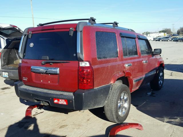 1J8HG58NX6C191356 - 2006 JEEP COMMANDER RED photo 4