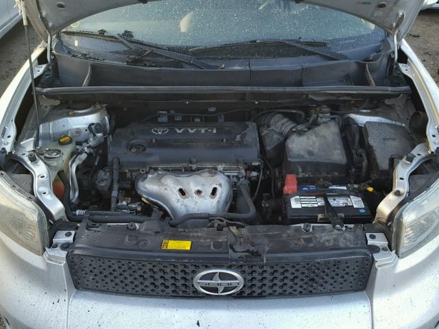 JTLKE50E381009191 - 2008 TOYOTA SCION XB SILVER photo 7