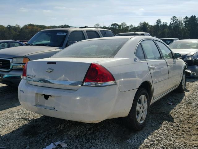 2G1WT58N879240372 - 2007 CHEVROLET IMPALA LT WHITE photo 4