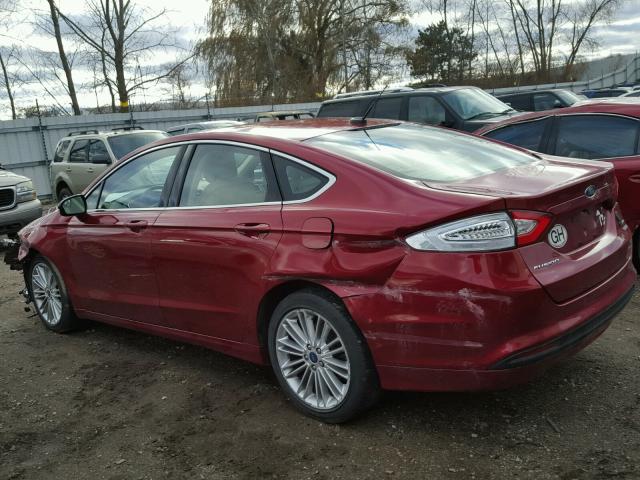 3FA6P0HD4ER192453 - 2014 FORD FUSION SE RED photo 3