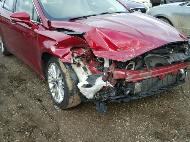 3FA6P0HD4ER192453 - 2014 FORD FUSION SE RED photo 9