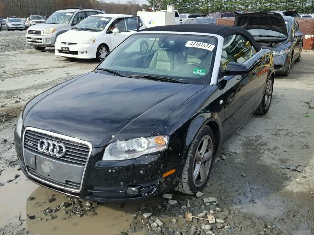 WAUDH48H68K001825 - 2008 AUDI A4 3.2 CAB BLACK photo 2