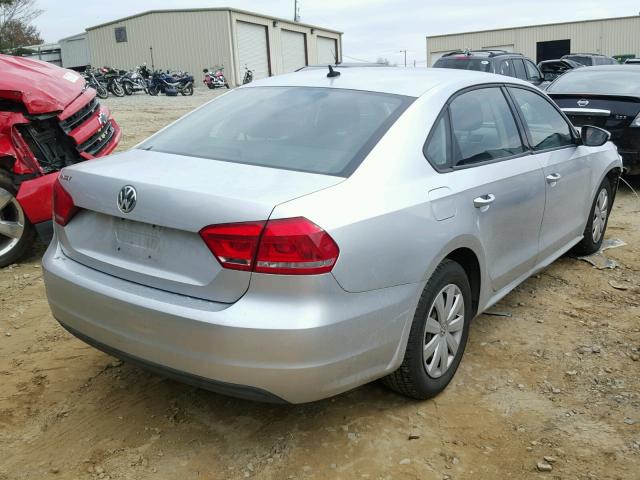 1VWAP7A35CC069249 - 2012 VOLKSWAGEN PASSAT S SILVER photo 4