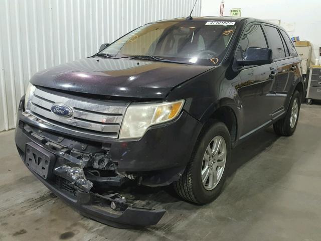 2FMDK38C48BA69436 - 2008 FORD EDGE SEL BLACK photo 2