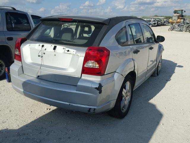 1B3HB48B37D557547 - 2007 DODGE CALIBER SX SILVER photo 4