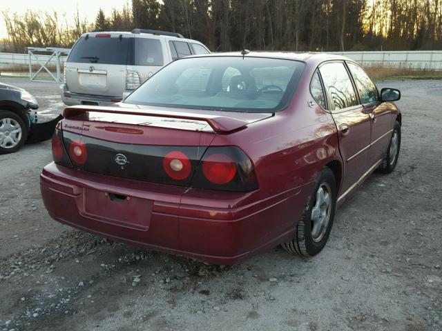 2G1WH55K859208658 - 2005 CHEVROLET IMPALA LS BURGUNDY photo 4