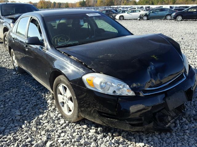 2G1WT58K089255598 - 2008 CHEVROLET IMPALA LT BLACK photo 1