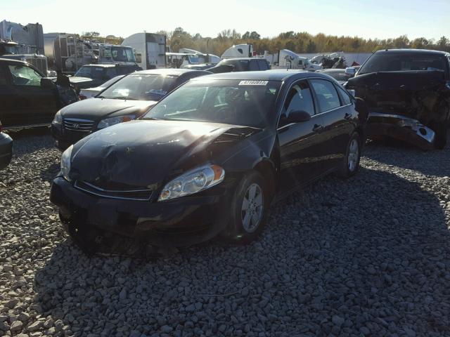 2G1WT58K089255598 - 2008 CHEVROLET IMPALA LT BLACK photo 2