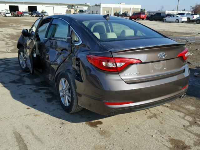 5NPE24AF6HH502522 - 2017 HYUNDAI SONATA SE BROWN photo 3