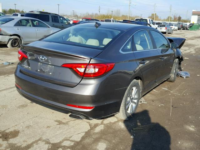 5NPE24AF6HH502522 - 2017 HYUNDAI SONATA SE BROWN photo 4