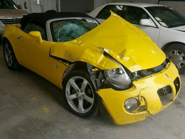 1G2MG35X27Y130365 - 2007 PONTIAC SOLSTICE G YELLOW photo 1