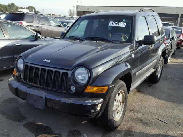 1J4GL48K47W697418 - 2007 JEEP LIBERTY SP BLACK photo 2