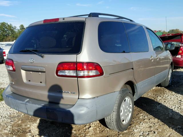 4T3ZF19CX3U551979 - 2003 TOYOTA SIENNA CE GOLD photo 4