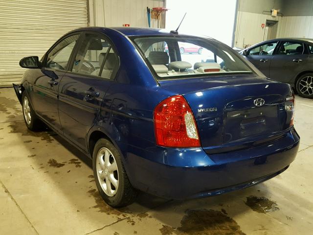 KMHCN46C48U237520 - 2008 HYUNDAI ACCENT GLS BLUE photo 3