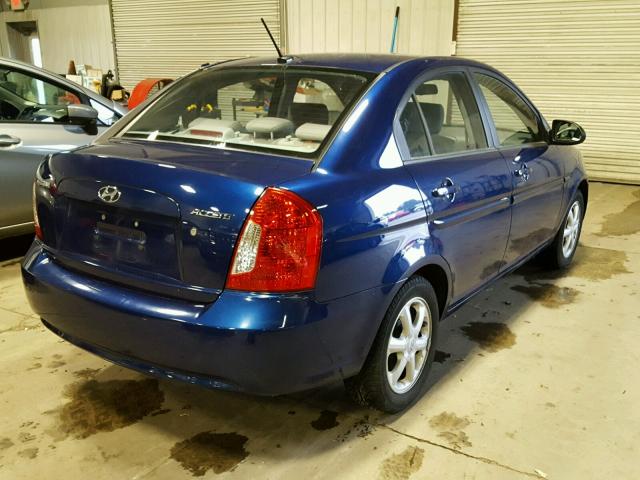 KMHCN46C48U237520 - 2008 HYUNDAI ACCENT GLS BLUE photo 4