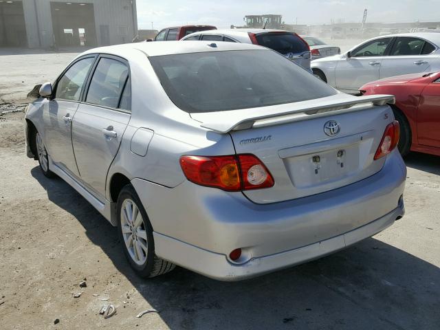 1NXBU40E19Z110556 - 2009 TOYOTA COROLLA BA GRAY photo 3