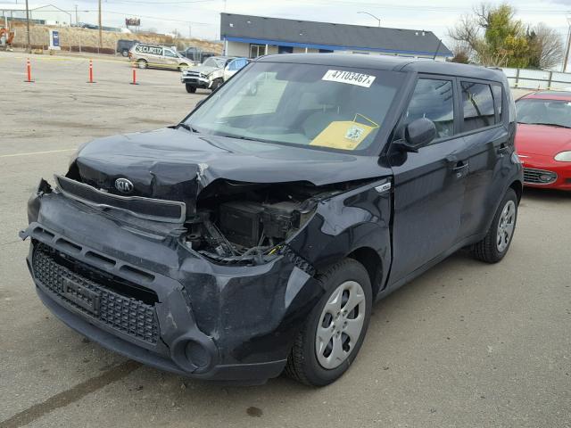 KNDJN2A24F7118196 - 2015 KIA SOUL BLACK photo 2