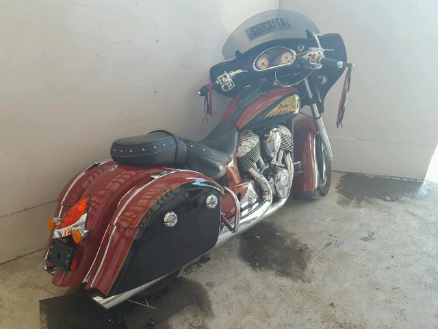 56KTCAAA1F3324397 - 2015 INDIAN MOTORCYCLE CO. CHIEFTAIN BURGUNDY photo 4