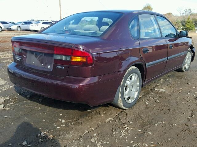 4S3BE6353Y7214973 - 2000 SUBARU LEGACY L MAROON photo 4