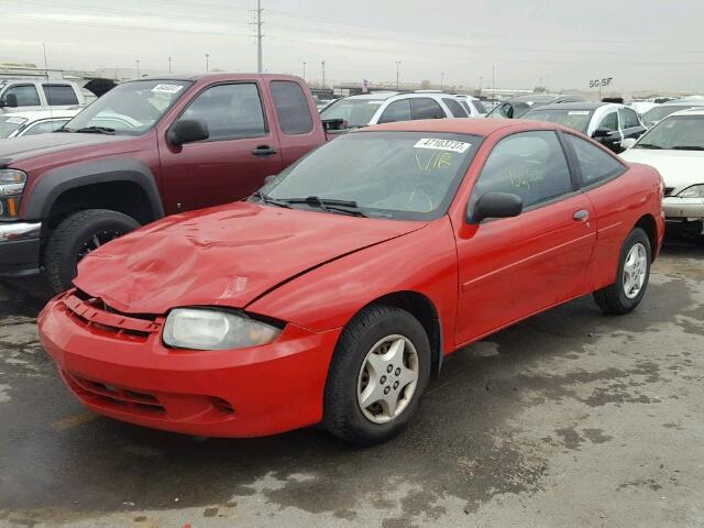 1G1JC12F657205848 - 2005 CHEVROLET CAVALIER RED photo 2