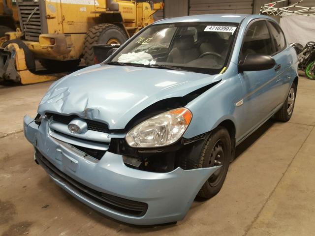 KMHCM36C88U085965 - 2008 HYUNDAI ACCENT GS BLUE photo 2