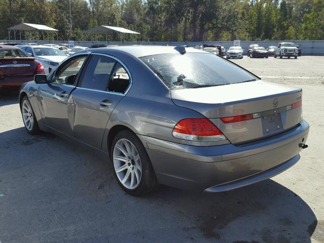 WBAGL63434DP68493 - 2004 BMW 745 I GRAY photo 3