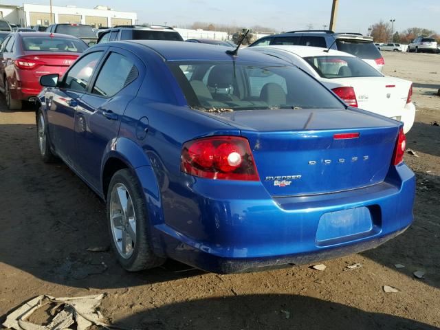 1C3CDZABXCN247382 - 2012 DODGE AVENGER SE BLUE photo 3