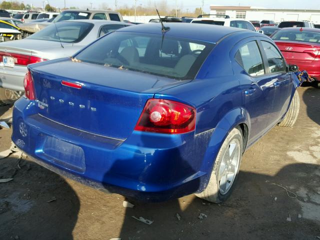 1C3CDZABXCN247382 - 2012 DODGE AVENGER SE BLUE photo 4