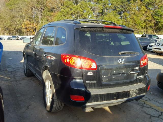 5NMSH73E09H287273 - 2009 HYUNDAI SANTA FE BLACK photo 3