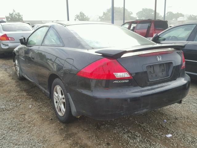 1HGCM72776A003275 - 2006 HONDA ACCORD BLACK photo 3