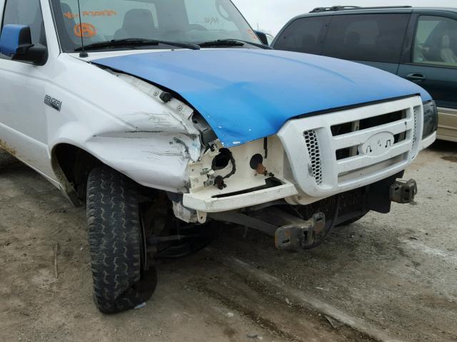 1FTYR10UX7PA30139 - 2007 FORD RANGER WHITE photo 9