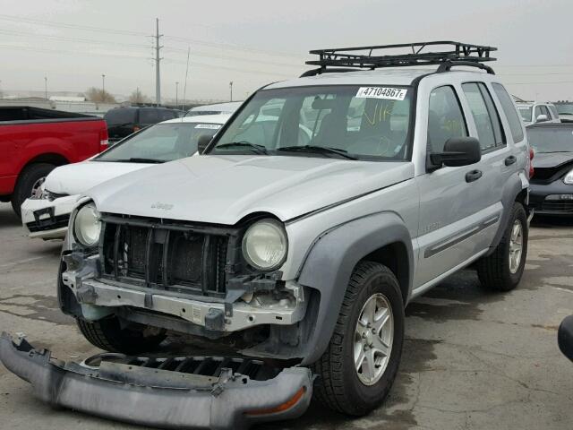 1J4GL48K54W309754 - 2004 JEEP LIBERTY SP SILVER photo 2