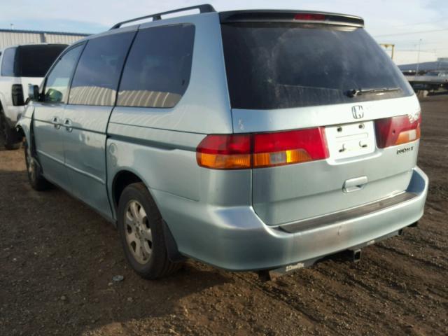 5FNRL18693B093507 - 2003 HONDA ODYSSEY EX BLUE photo 3