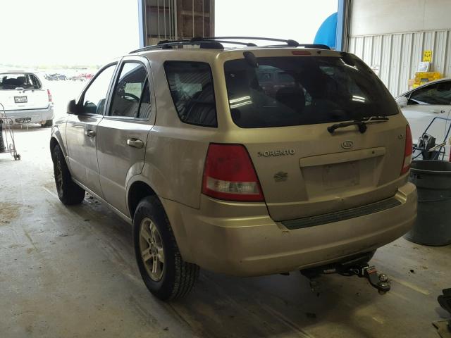 KNDJD733945225520 - 2004 KIA SORENTO EX GOLD photo 3