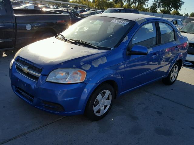 KL1TD56EX9B369040 - 2009 CHEVROLET AVEO LS BLUE photo 2