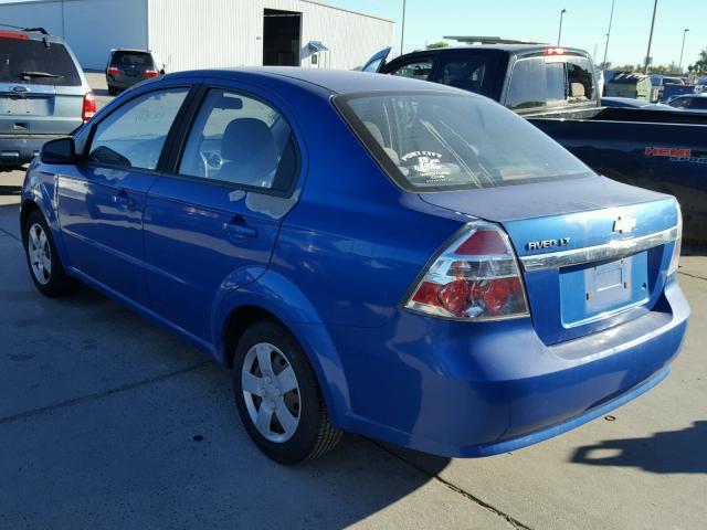 KL1TD56EX9B369040 - 2009 CHEVROLET AVEO LS BLUE photo 3