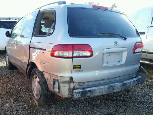 4T3ZF13C21U372129 - 2001 TOYOTA SIENNA LE SILVER photo 3