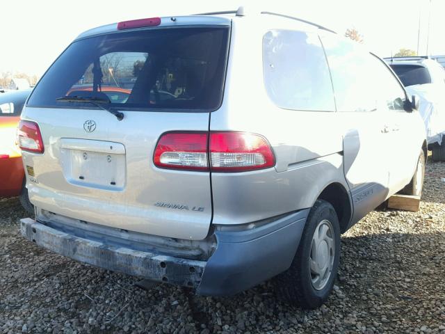 4T3ZF13C21U372129 - 2001 TOYOTA SIENNA LE SILVER photo 4