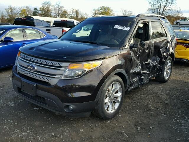 1FM5K8F84EGB32264 - 2014 FORD EXPLORER BLACK photo 2