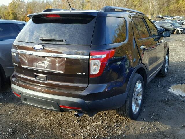 1FM5K8F84EGB32264 - 2014 FORD EXPLORER BLACK photo 4