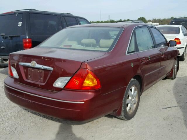 4T1BF28B01U188484 - 2001 TOYOTA AVALON XL BURGUNDY photo 4