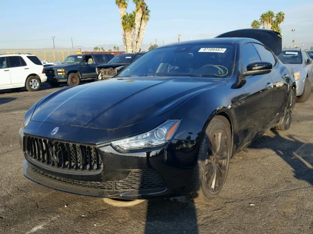 ZAM57RSAXH1213129 - 2017 MASERATI GHIBLI S BLACK photo 2